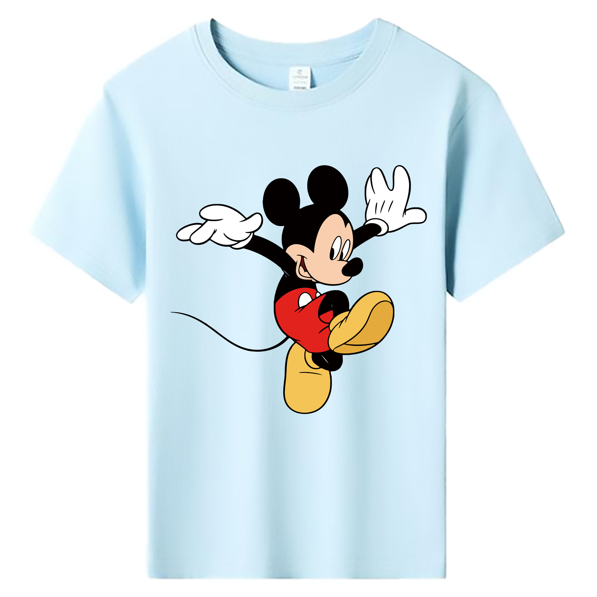 ミッキーマウス Mickey Mouse 綿100％キッズTシャツ（フロントプリント）